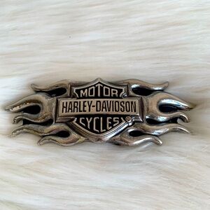 Harley-Davidson Motorcycle Flame Belt Buckle Original Vintage Biker Fashion Wear
